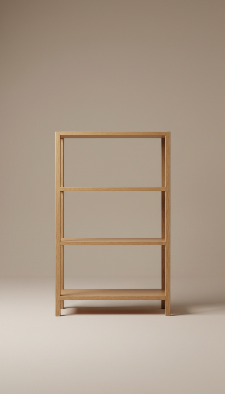 Minimalist Oak Shelving Unit