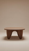 Sculptural Walnut Coffee Table